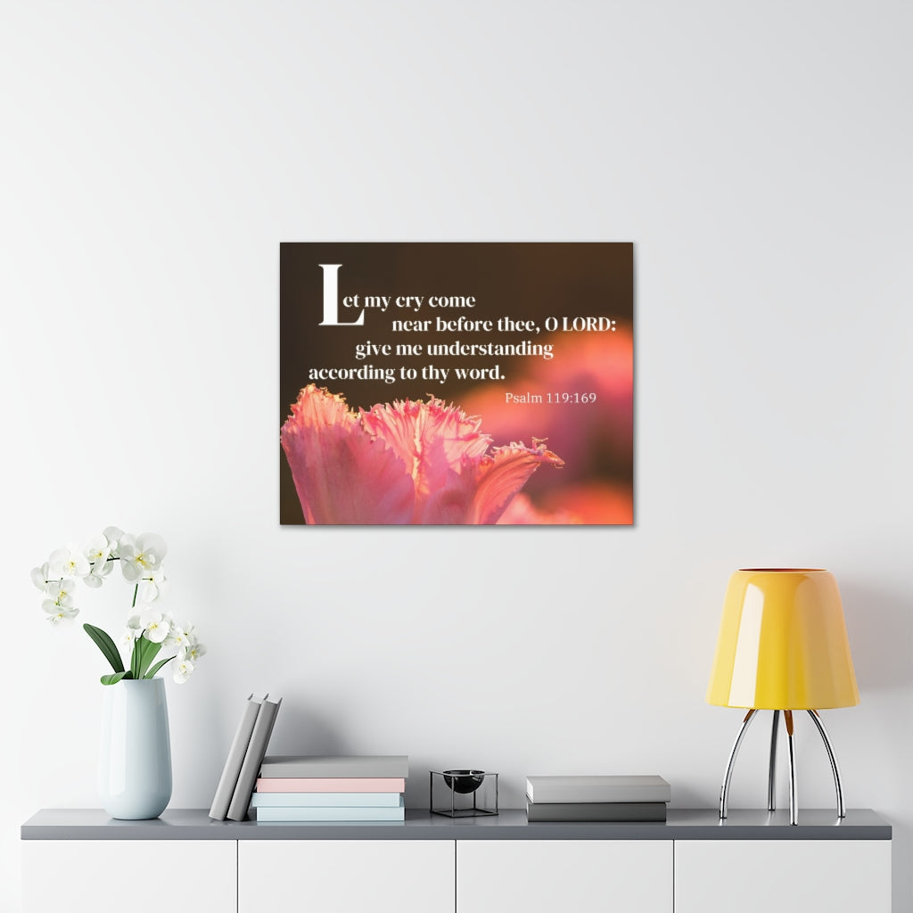Scripture Walls According To Thy Word Psalm 116:169 Bible Verse Canvas Christian Wall Art Ready to Hang Unframed-Express Your Love Gifts