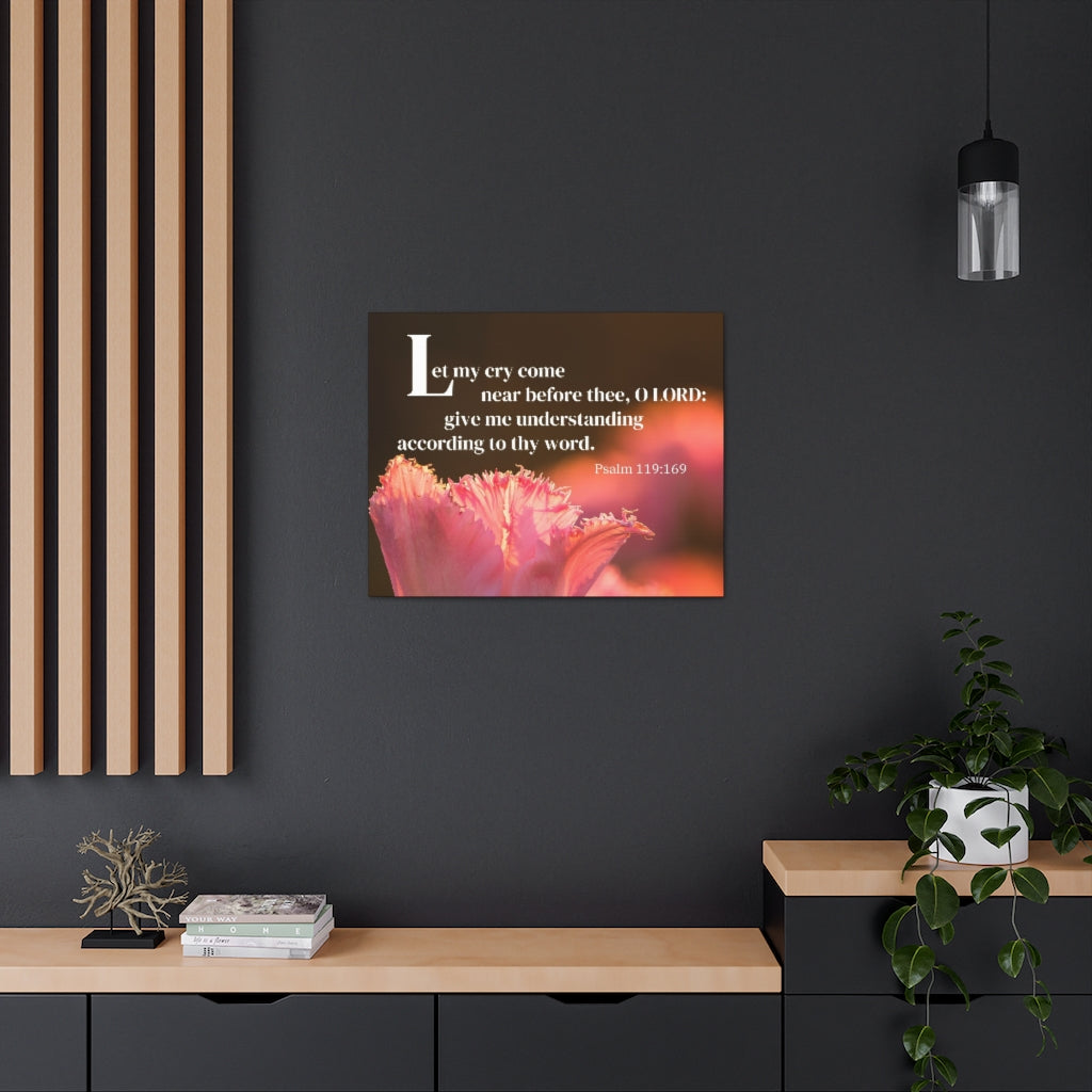 Scripture Walls According To Thy Word Psalm 116:169 Bible Verse Canvas Christian Wall Art Ready to Hang Unframed-Express Your Love Gifts