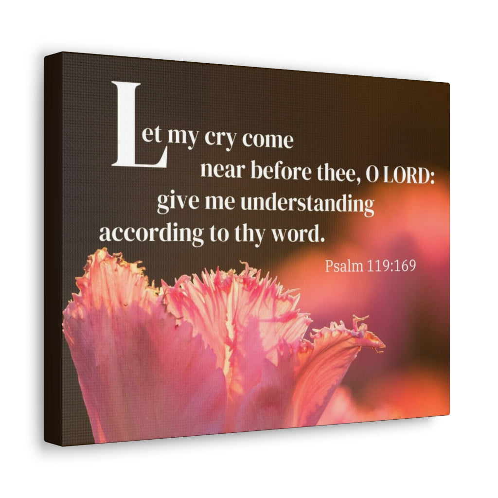 Scripture Walls According To Thy Word Psalm 116:169 Bible Verse Canvas Christian Wall Art Ready to Hang Unframed-Express Your Love Gifts