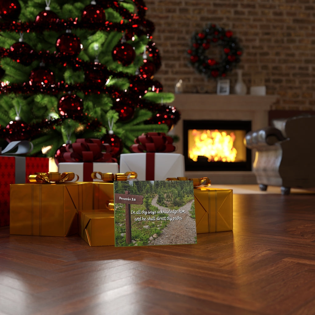 Scripture Walls Acknowledge Him Proverbs 3:6 Bible Verse Canvas Christian Wall Art Ready to Hang Unframed-Express Your Love Gifts