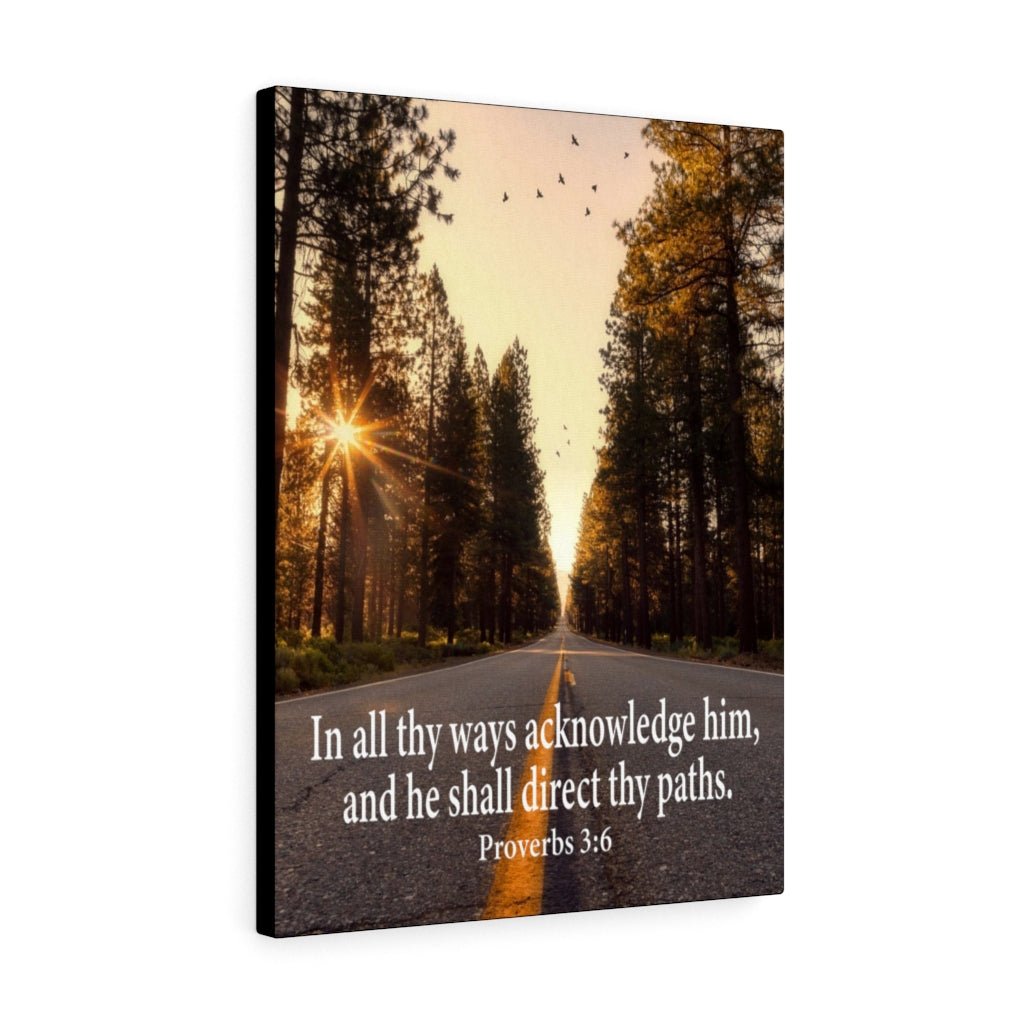 Scripture Walls Acknowledge Him Proverbs 3:6 Christian Home Decor Ready to Hang Bible Art work Unframed-Express Your Love Gifts