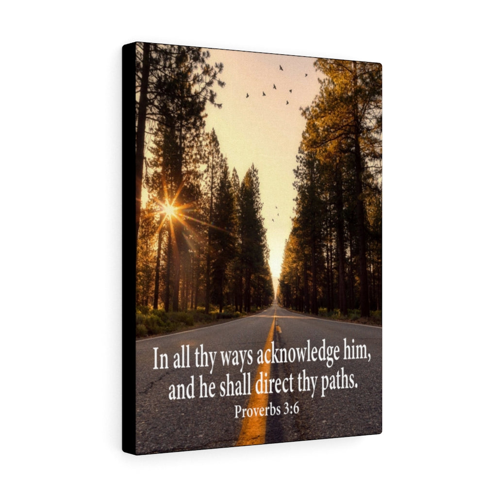Scripture Walls Acknowledge Him Proverbs 3:6 Christian Home Decor Ready to Hang Bible Art work Unframed-Express Your Love Gifts