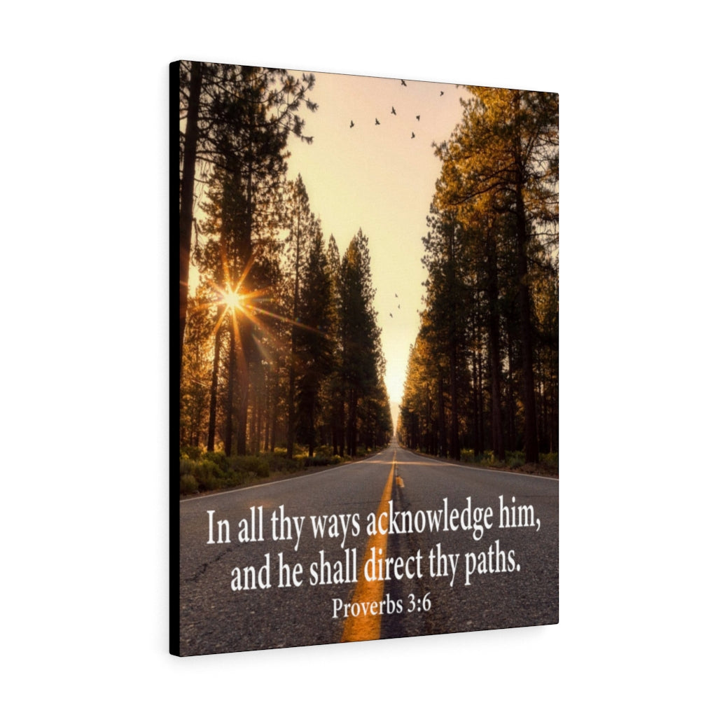Scripture Walls Acknowledge Him Proverbs 3:6 Christian Home Decor Ready to Hang Bible Art work Unframed-Express Your Love Gifts