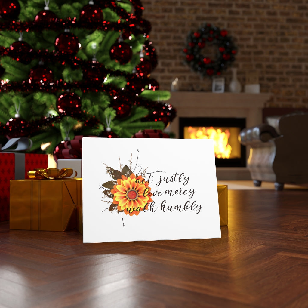 Scripture Walls Act Justly Love Mercy Walk Humbly Bible Verse Canvas Christian Wall Art Ready to Hang Unframed-Express Your Love Gifts