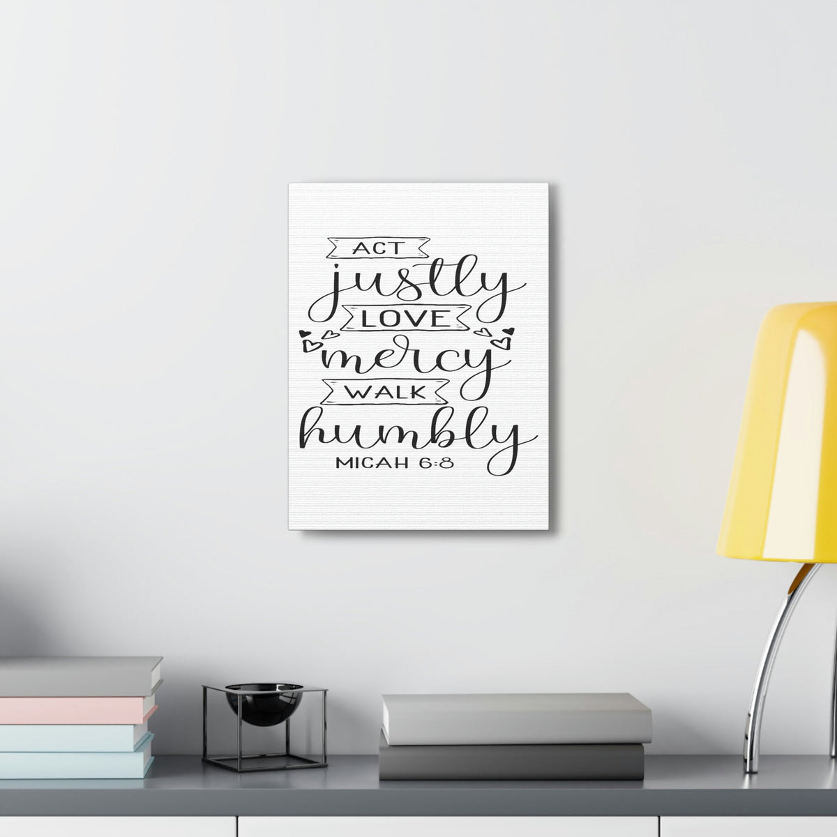 Scripture Walls Act Justly Love Micah 6:8 Hearts Christian Wall Art Bible Verse Print Ready to Hang Unframed-Express Your Love Gifts