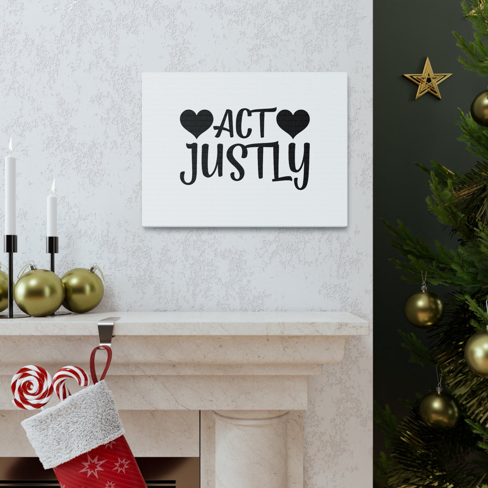 Scripture Walls Act Justly Micah 6:8 Heart Christian Wall Art Bible Verse Print Ready to Hang Unframed-Express Your Love Gifts