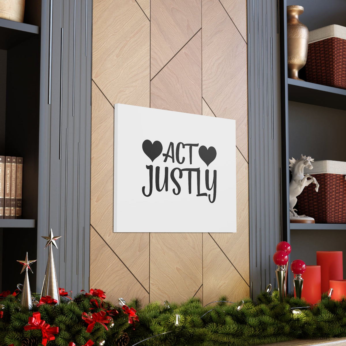 Scripture Walls Act Justly Micah 6:8 Heart Christian Wall Art Bible Verse Print Ready to Hang Unframed-Express Your Love Gifts