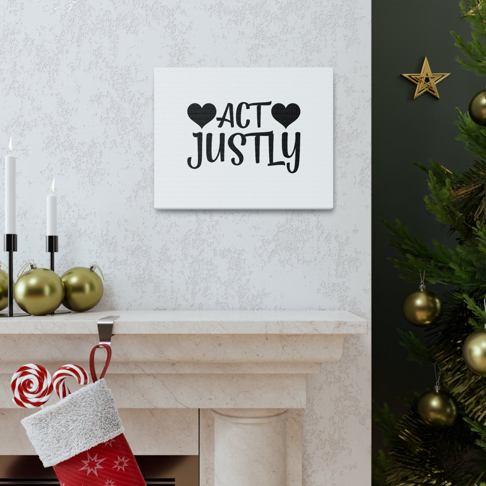 Scripture Walls Act Justly Micah 6:8 Heart Christian Wall Art Bible Verse Print Ready to Hang Unframed-Express Your Love Gifts