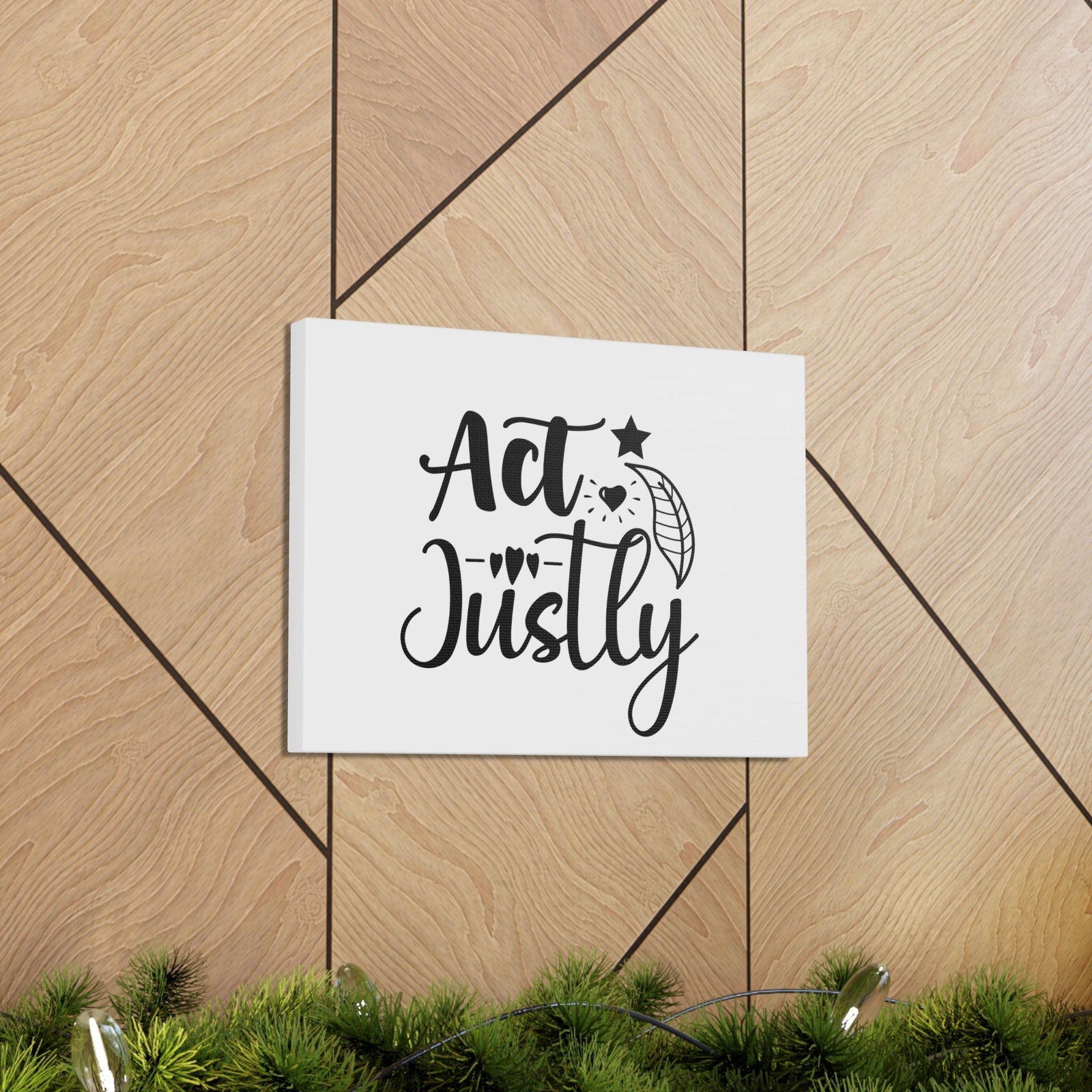 Scripture Walls Act Justly Micah 6:8 leaf Christian Wall Art Bible Verse Print Ready to Hang Unframed-Express Your Love Gifts