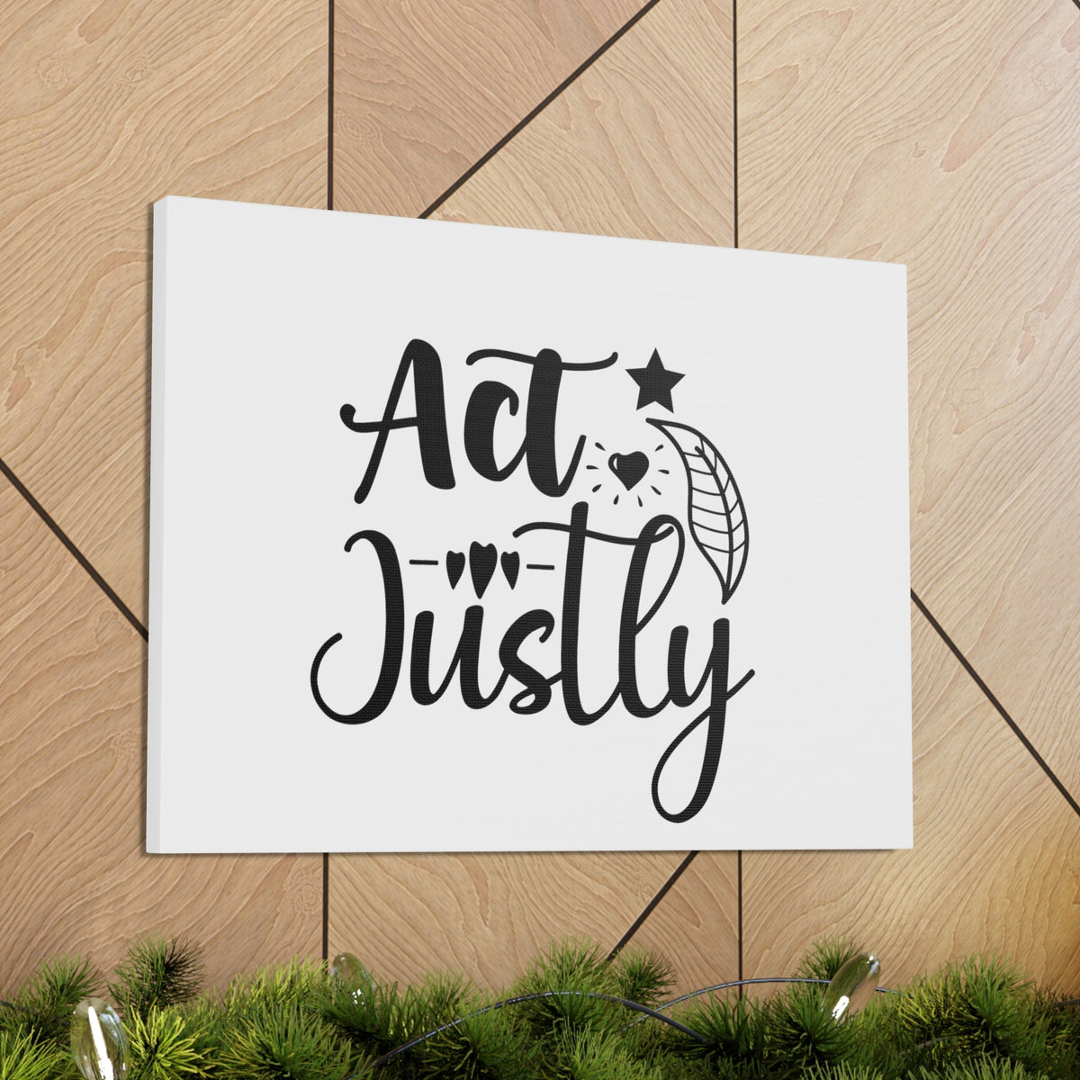 Scripture Walls Act Justly Micah 6:8 leaf Christian Wall Art Bible Verse Print Ready to Hang Unframed-Express Your Love Gifts