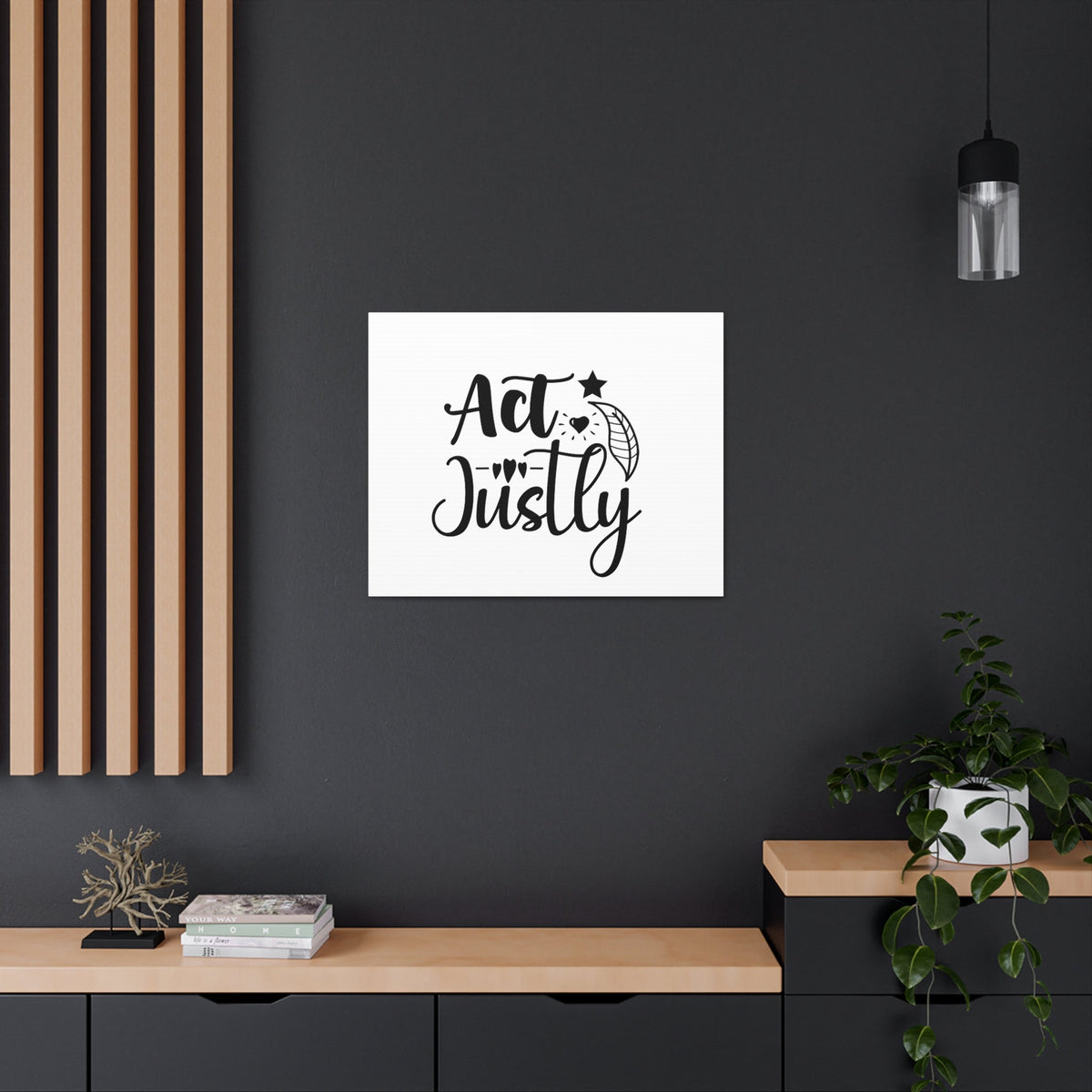 Scripture Walls Act Justly Micah 6:8 leaf Christian Wall Art Bible Verse Print Ready to Hang Unframed-Express Your Love Gifts