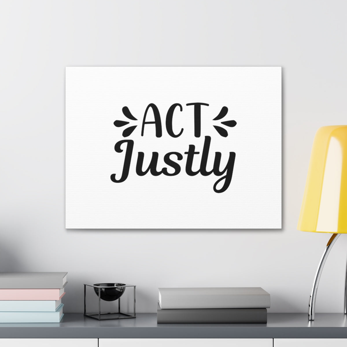Scripture Walls Act Justly Micah 6:8 White Christian Wall Art Bible Verse Print Ready to Hang Unframed-Express Your Love Gifts
