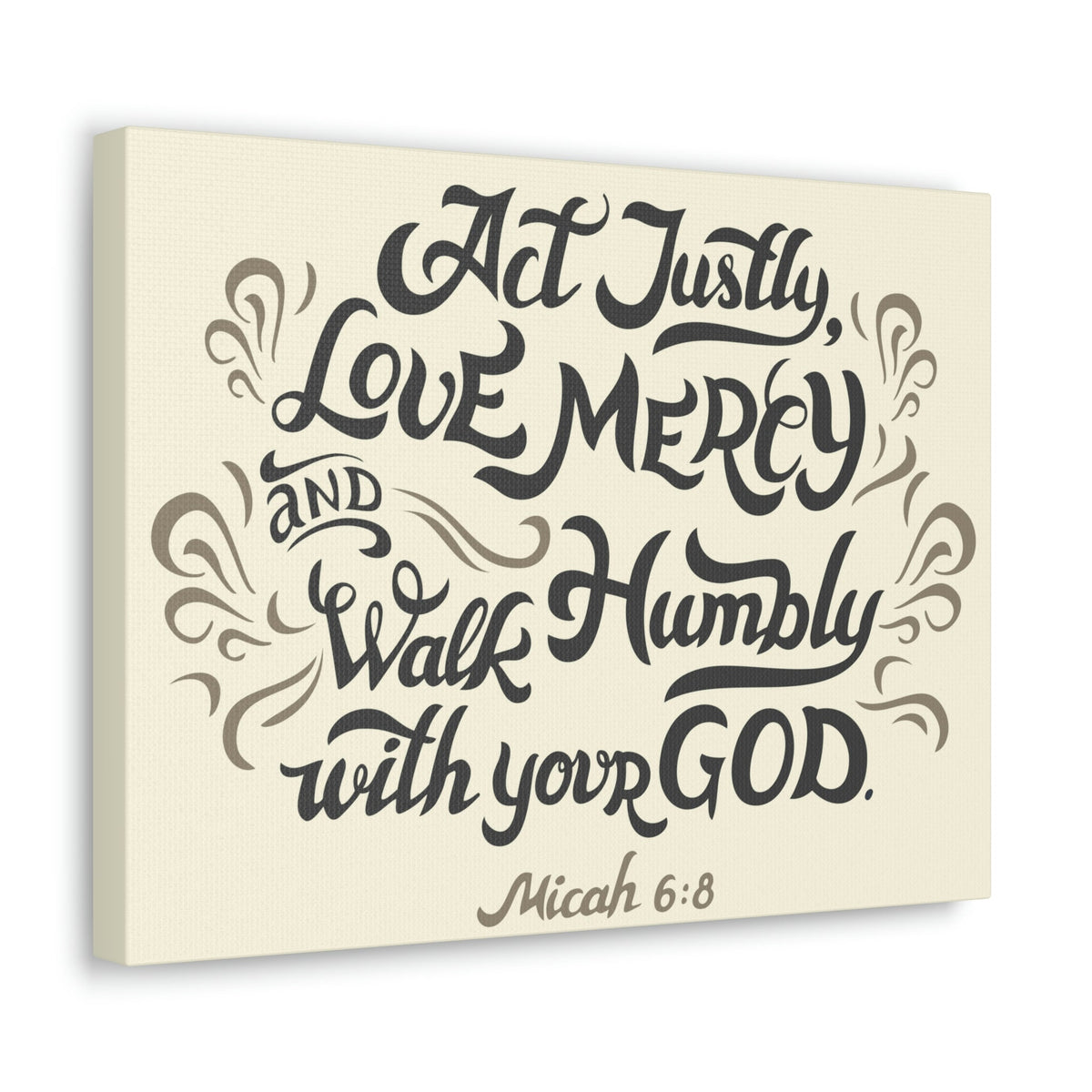 Scripture Walls Act Justly Walk Humbly Micah 6:8 Christian Wall Art Bible Verse Print Ready To Hang Unframed-Express Your Love Gifts