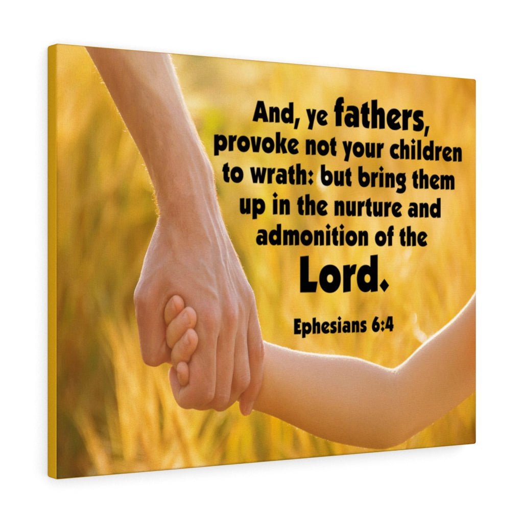 Scripture Walls Admonition of the Lord Ephesians 6:4 Bible Verse Canvas Christian Wall Art Ready to Hang Unframed-Express Your Love Gifts