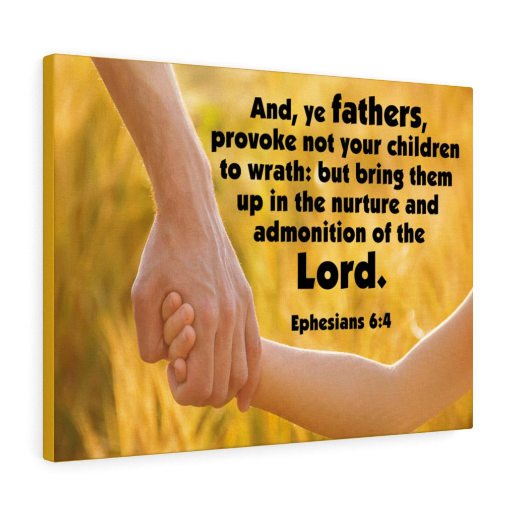 Scripture Walls Admonition of the Lord Ephesians 6:4 Bible Verse Canvas Christian Wall Art Ready to Hang Unframed-Express Your Love Gifts