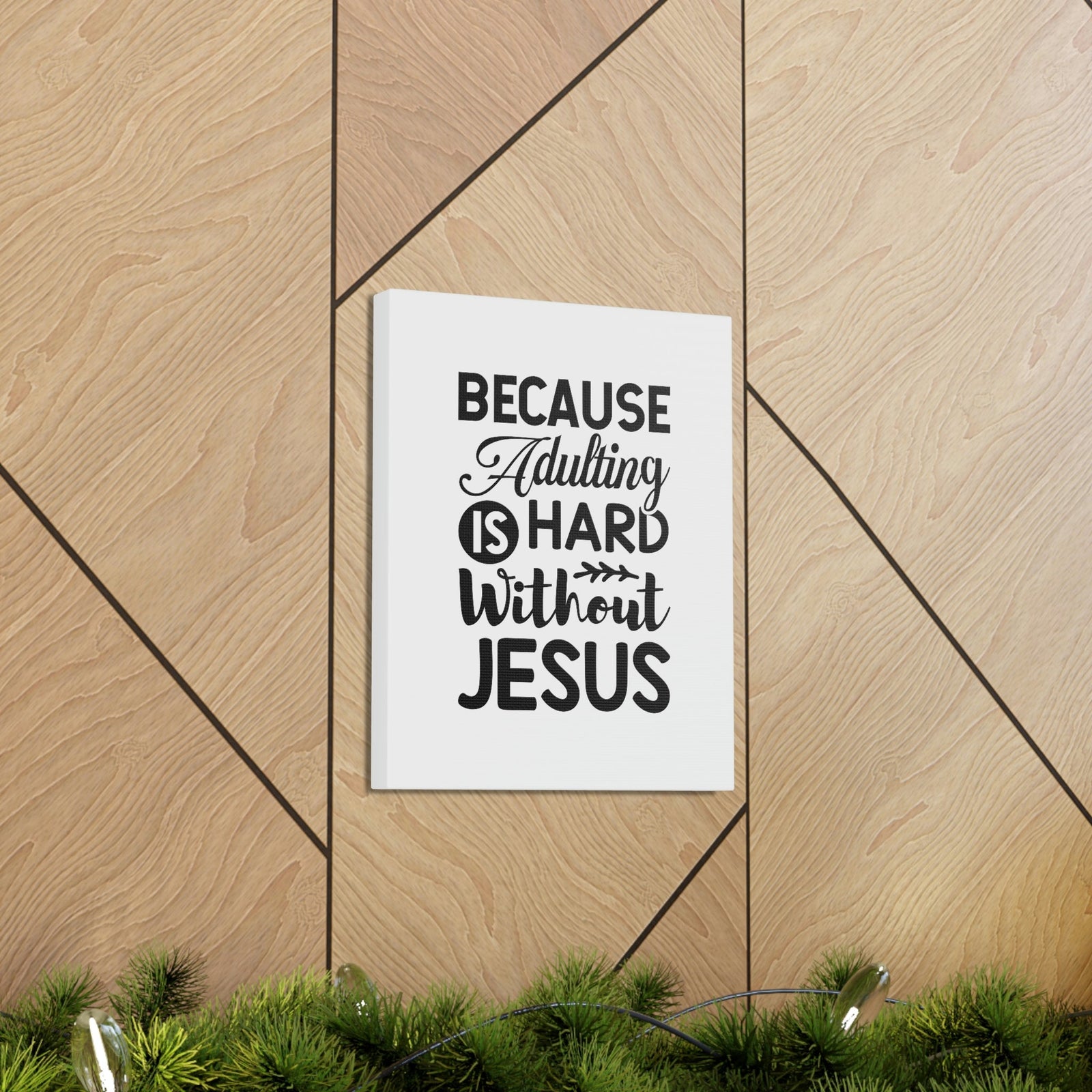 Scripture Walls Adulting Is Hard Without Jesus Romans 3:23 Christian Wall Art Bible Verse Print Ready to Hang Unframed-Express Your Love Gifts