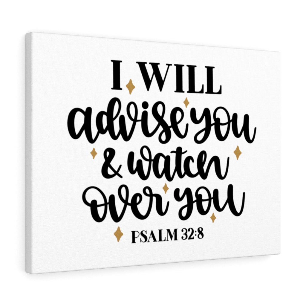 Scripture Walls Advise Psalm 32:8 Bible Verse Canvas Christian Wall Art Ready to Hang Unframed-Express Your Love Gifts