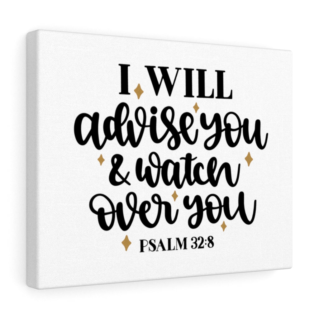 Scripture Walls Advise Psalm 32:8 Bible Verse Canvas Christian Wall Art Ready to Hang Unframed-Express Your Love Gifts