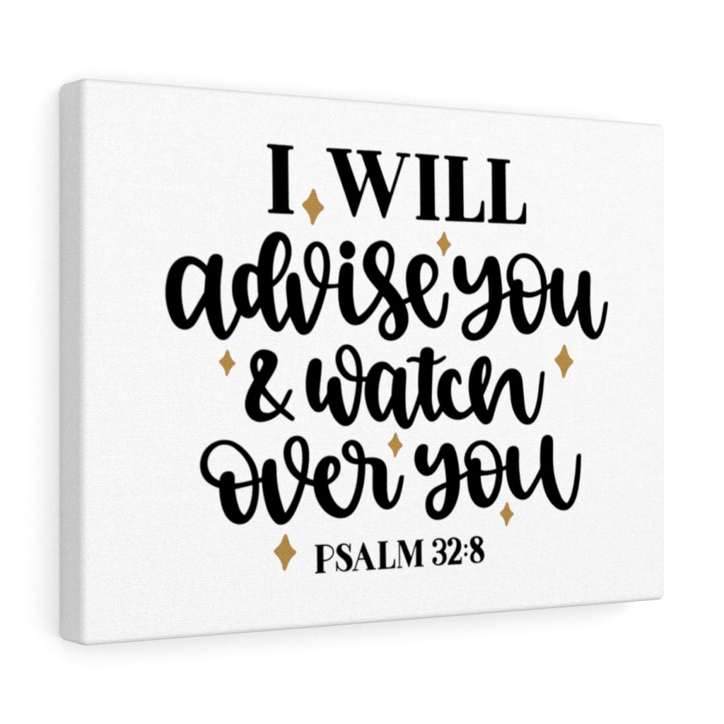 Scripture Walls Advise Psalm 32:8 Bible Verse Canvas Christian Wall Art Ready to Hang Unframed-Express Your Love Gifts