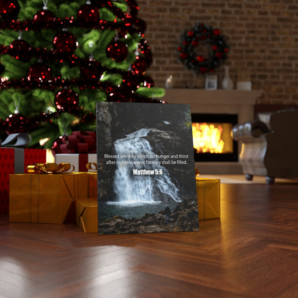 Scripture Walls After Righeousness Matthew 5:6 Bible Verse Canvas Christian Wall Art Ready to Hang Unframed-Express Your Love Gifts