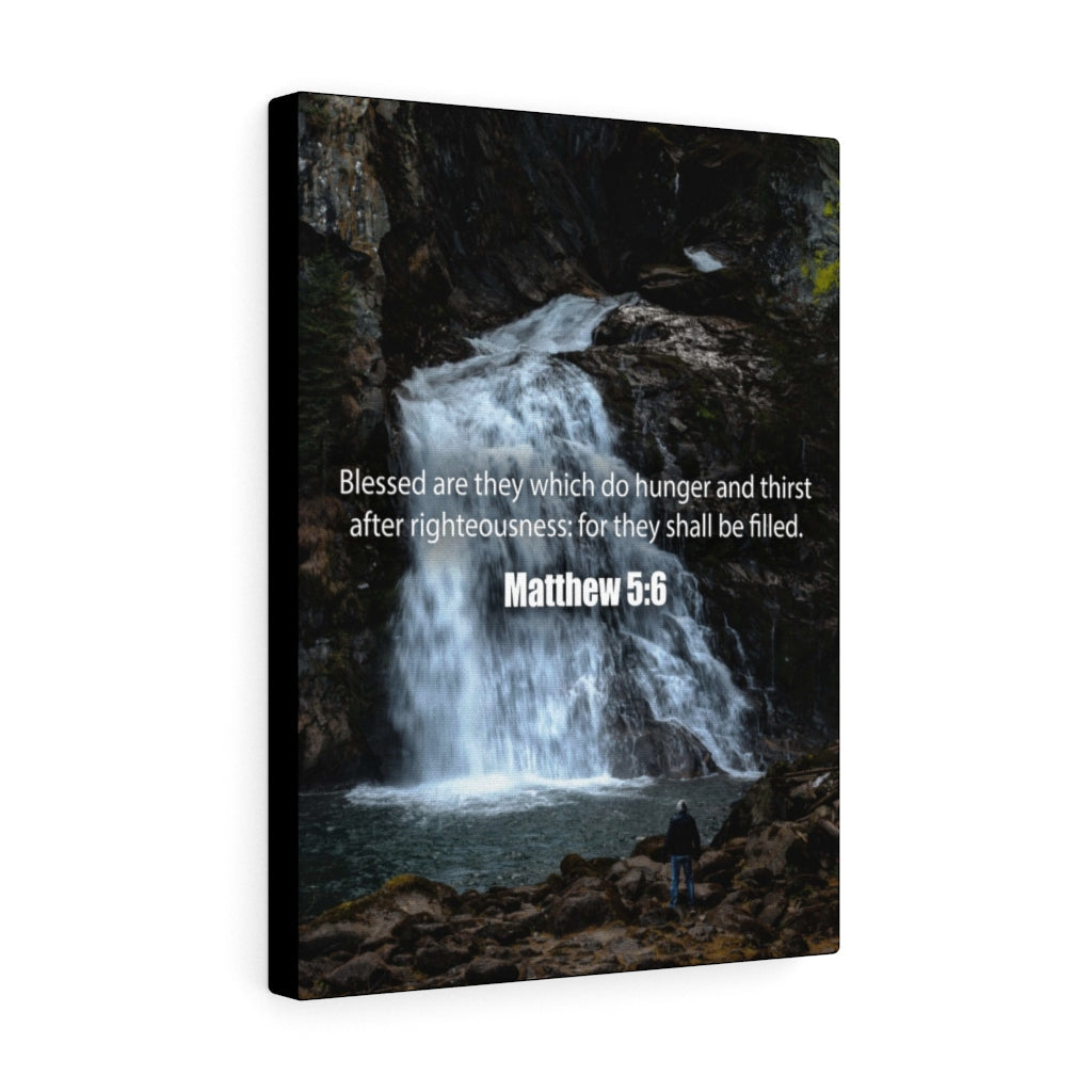 Scripture Walls After Righeousness Matthew 5:6 Bible Verse Canvas Christian Wall Art Ready to Hang Unframed-Express Your Love Gifts