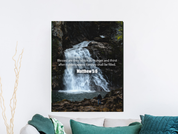 Scripture Walls After Righeousness Matthew 5:6 Bible Verse Canvas Christian Wall Art Ready to Hang Unframed-Express Your Love Gifts