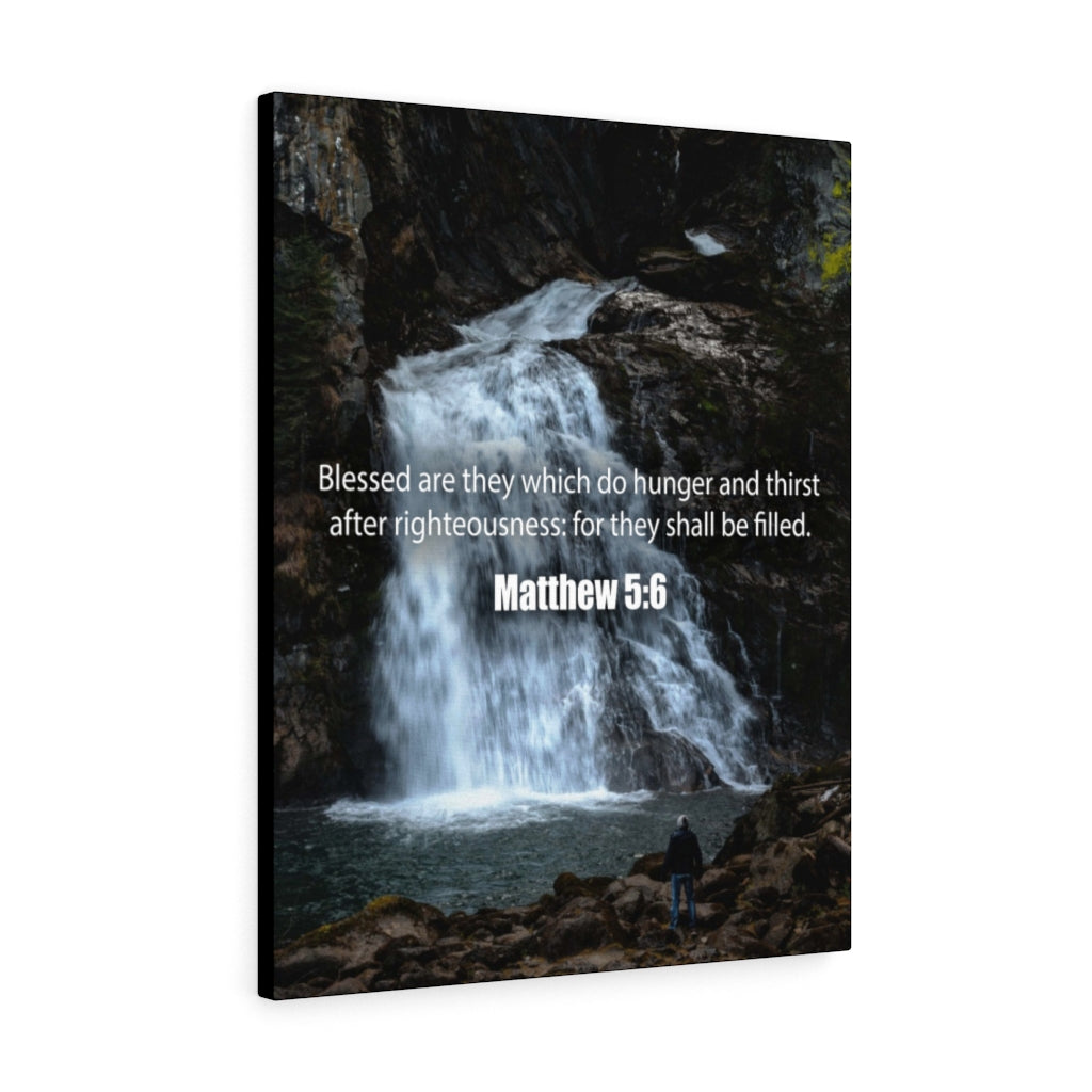 Scripture Walls After Righeousness Matthew 5:6 Bible Verse Canvas Christian Wall Art Ready to Hang Unframed-Express Your Love Gifts