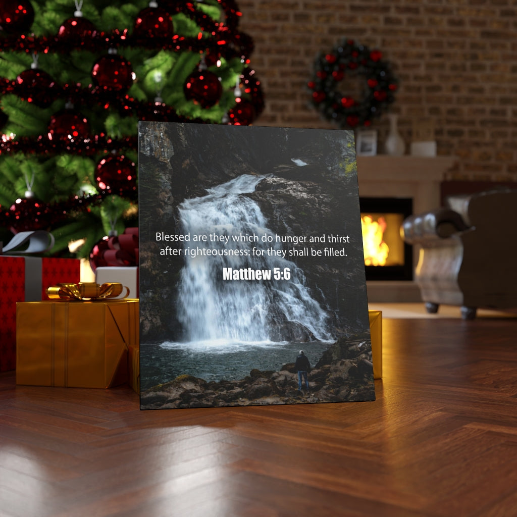 Scripture Walls After Righeousness Matthew 5:6 Bible Verse Canvas Christian Wall Art Ready to Hang Unframed-Express Your Love Gifts