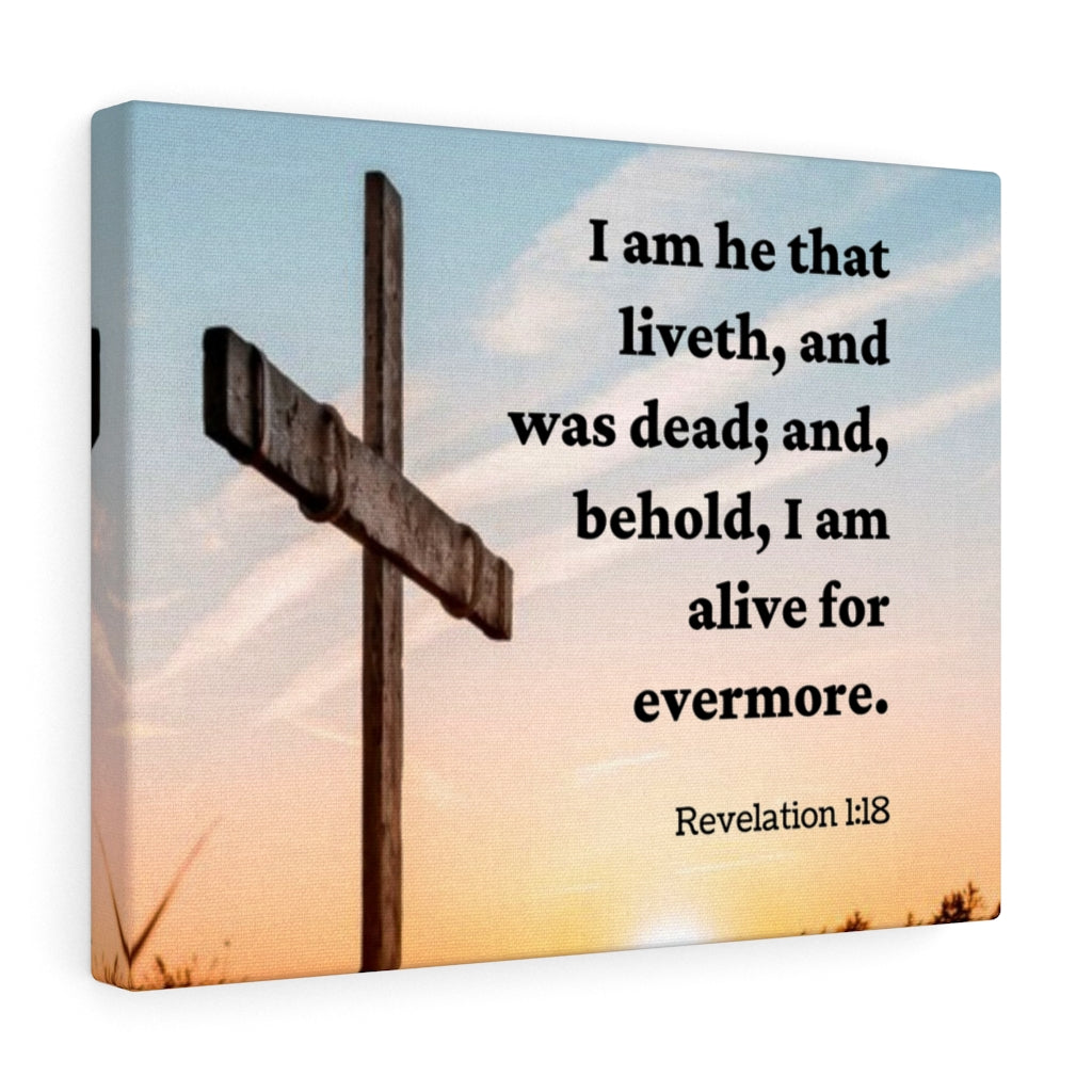 Scripture Walls Alive Revelation 1:18 Bible Verse Canvas Christian Wall Art Ready to Hang Unframed-Express Your Love Gifts