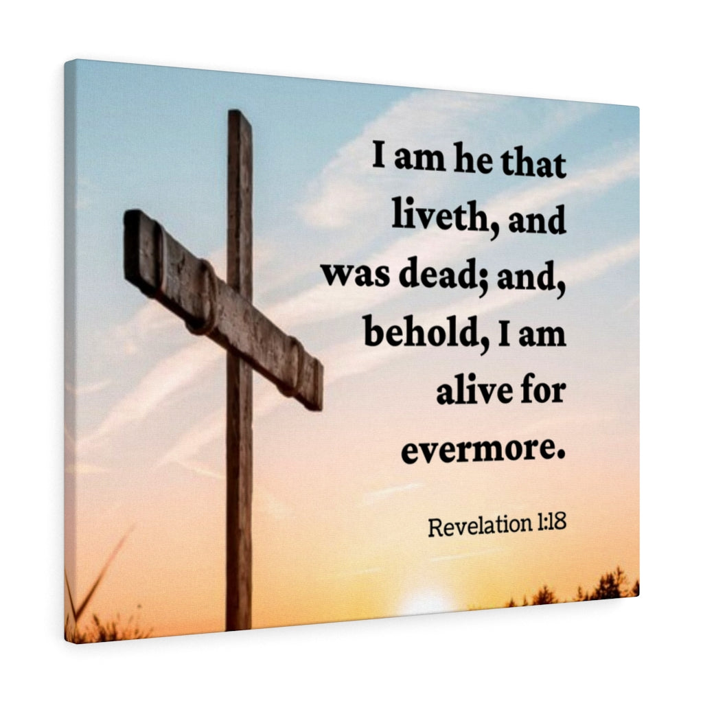 Scripture Walls Alive Revelation 1:18 Bible Verse Canvas Christian Wall Art Ready to Hang Unframed-Express Your Love Gifts