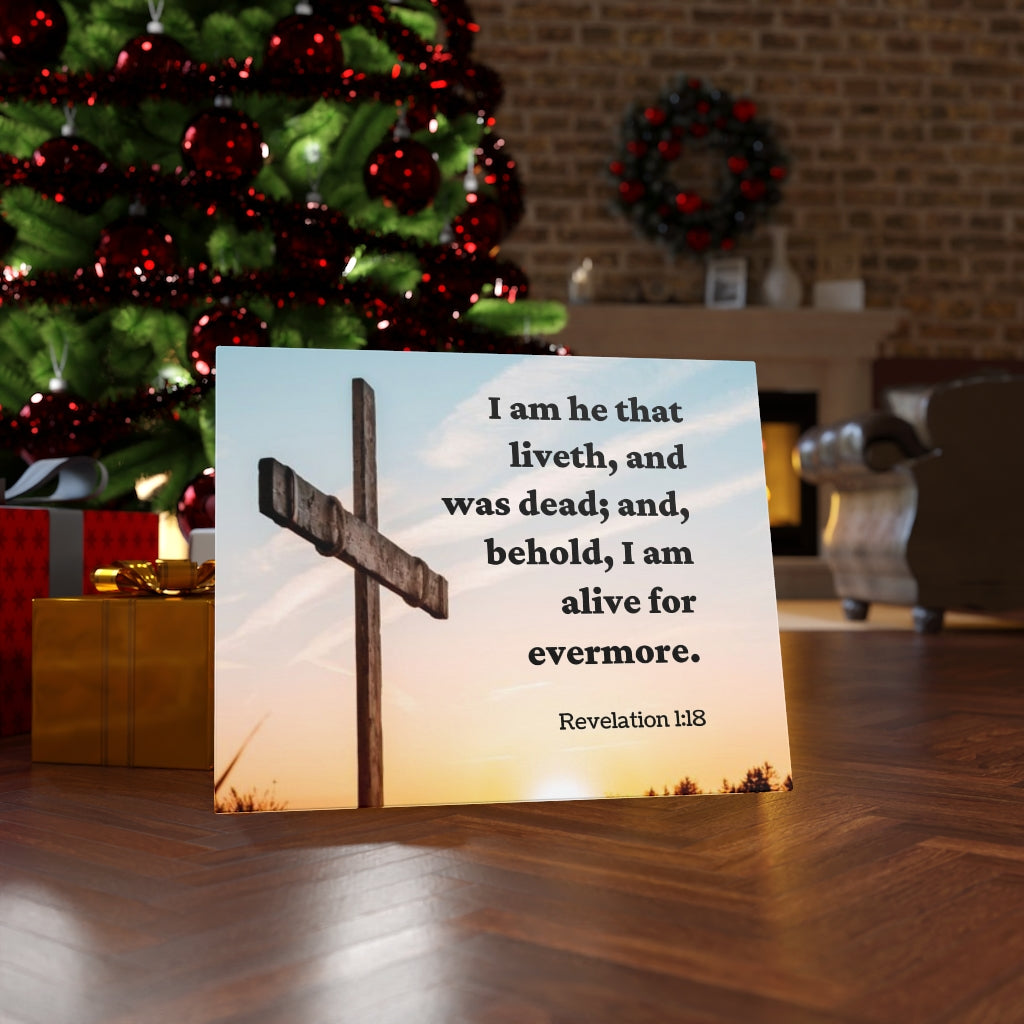 Scripture Walls Alive Revelation 1:18 Bible Verse Canvas Christian Wall Art Ready to Hang Unframed-Express Your Love Gifts