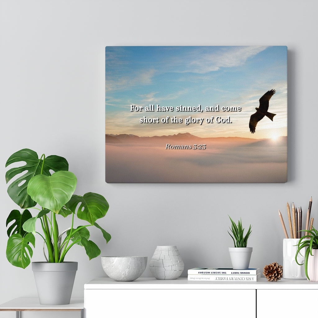 Scripture Walls All Have Sinned Romans 3:23 Bible Verse Canvas Christian Wall Art Ready to Hang Unframed-Express Your Love Gifts