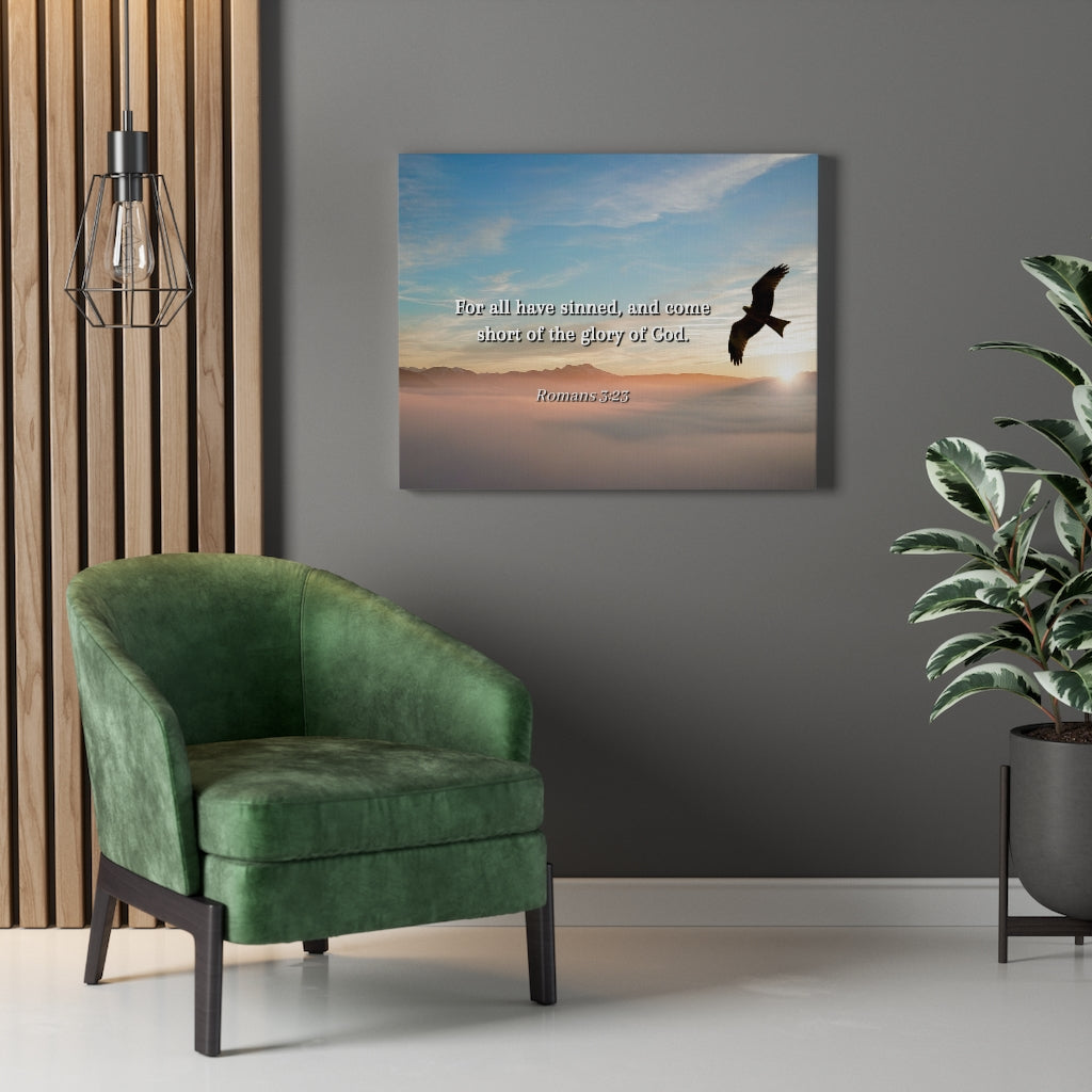 Scripture Walls All Have Sinned Romans 3:23 Bible Verse Canvas Christian Wall Art Ready to Hang Unframed-Express Your Love Gifts