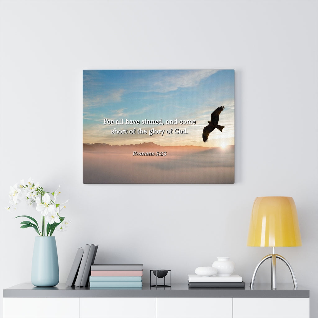Scripture Walls All Have Sinned Romans 3:23 Bible Verse Canvas Christian Wall Art Ready to Hang Unframed-Express Your Love Gifts