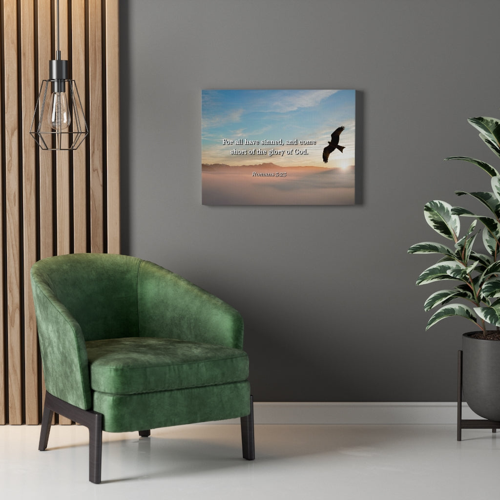 Scripture Walls All Have Sinned Romans 3:23 Bible Verse Canvas Christian Wall Art Ready to Hang Unframed-Express Your Love Gifts