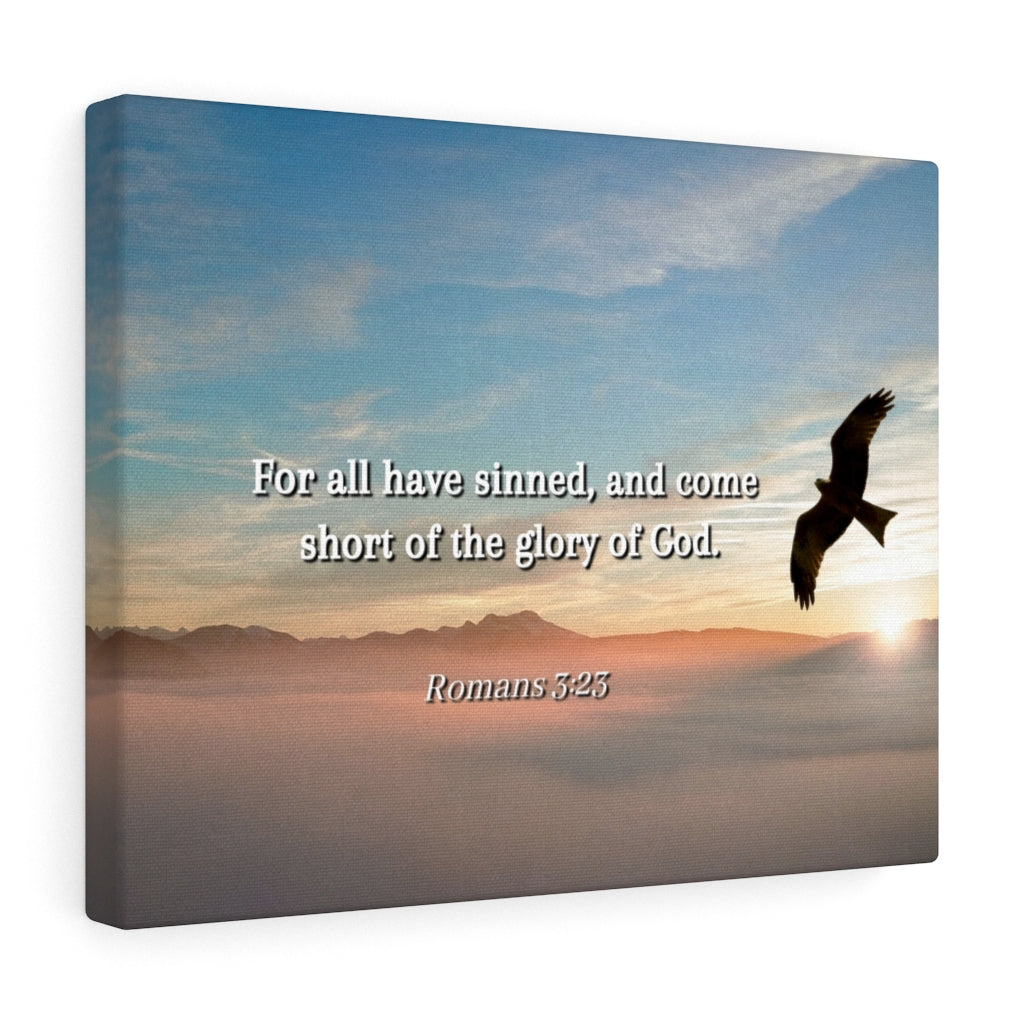 Scripture Walls All Have Sinned Romans 3:23 Bible Verse Canvas Christian Wall Art Ready to Hang Unframed-Express Your Love Gifts