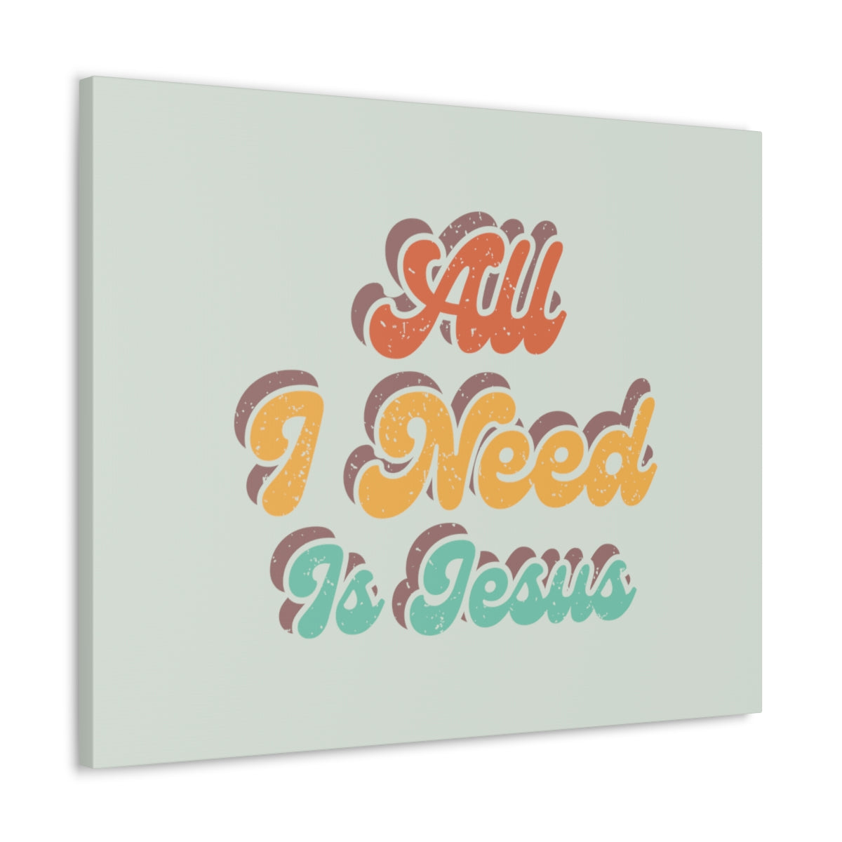 Scripture Walls All I Need Tricolor Matthew 28:18 Christian Wall Art Bible Verse Print Ready to Hang Unframed-Express Your Love Gifts