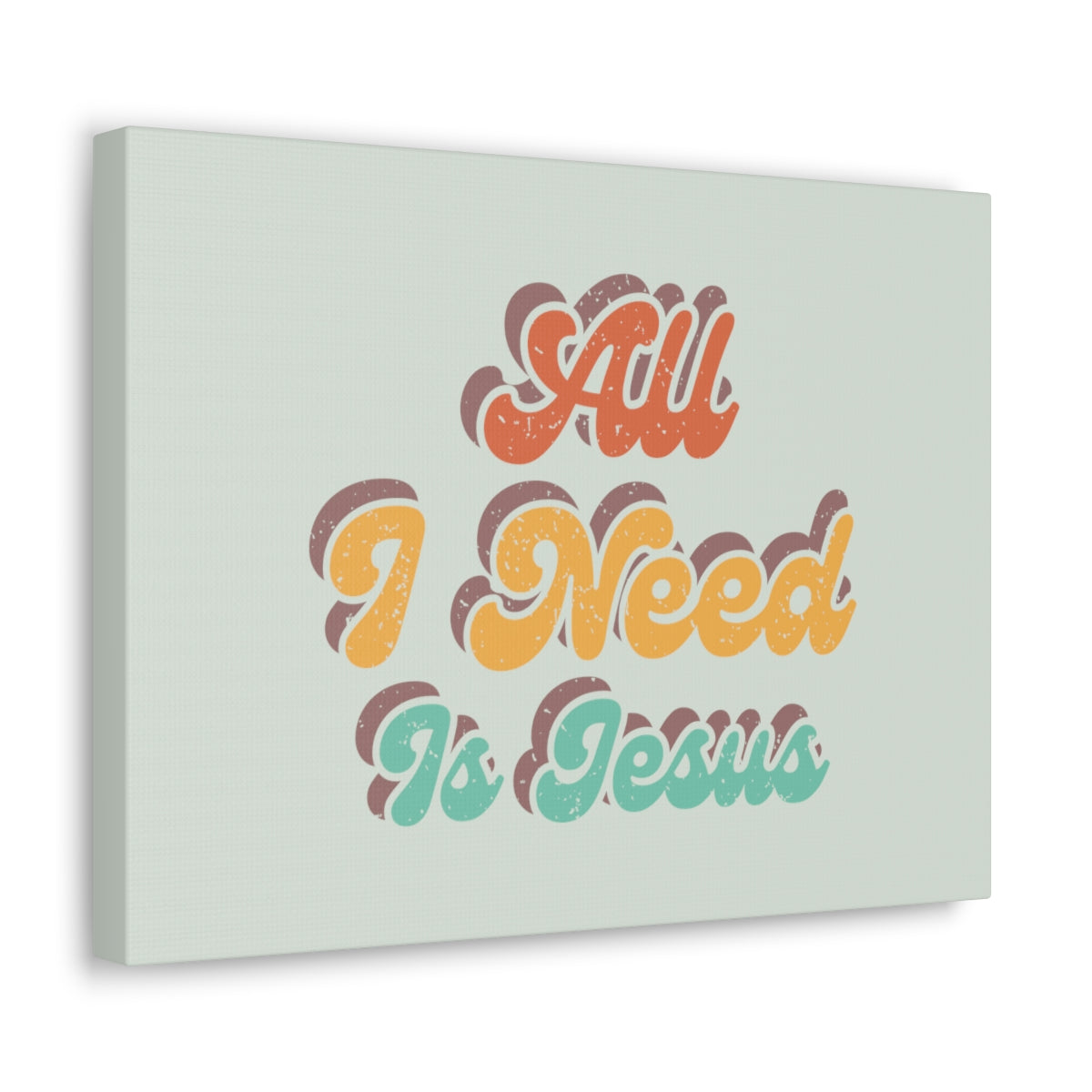 Scripture Walls All I Need Tricolor Matthew 28:18 Christian Wall Art Bible Verse Print Ready to Hang Unframed-Express Your Love Gifts