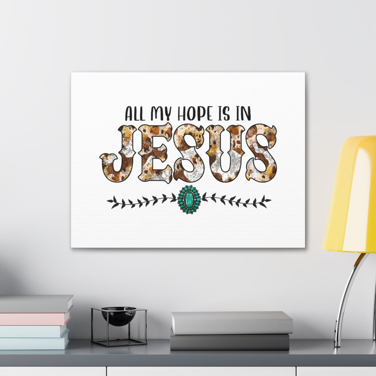 Scripture Walls All My Hope Is In Jesus Romans 15:13 Christian Wall Art Bible Verse Print Ready to Hang Unframed-Express Your Love Gifts