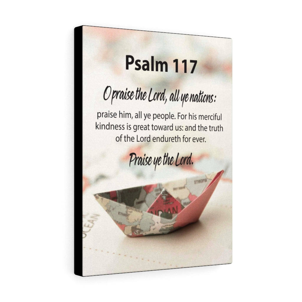 Scripture Walls All Nations Praise Him Psalm 117 Bible Verse Canvas Christian Wall Art Ready to Hang Unframed-Express Your Love Gifts
