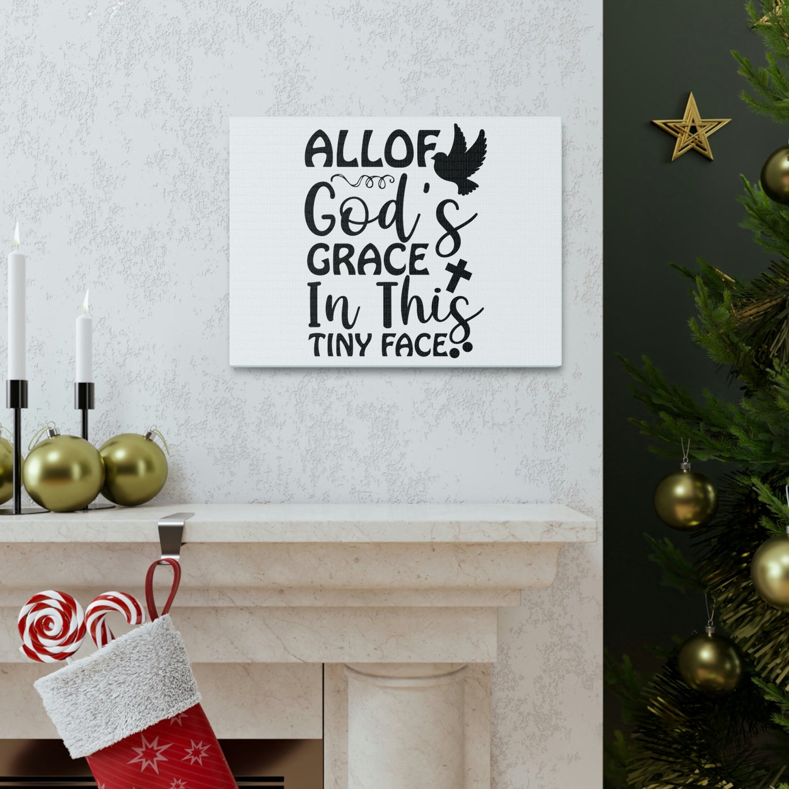 Scripture Walls All Of God's Grace Hebrews 4:16 Christian Wall Art Print Ready to Hang Unframed-Express Your Love Gifts