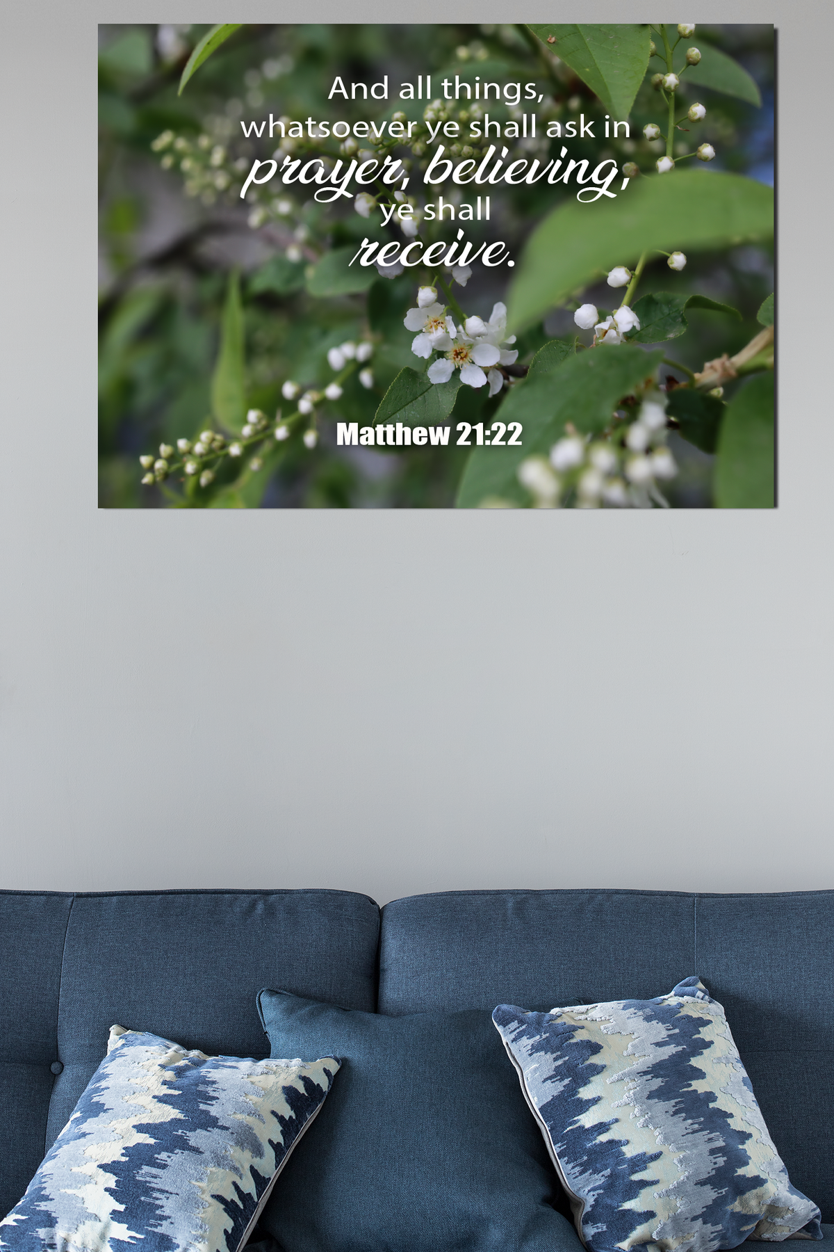 Scripture Walls All The Things Matthew 21:22 Christian Home Decor Bible Art Unframed-Express Your Love Gifts