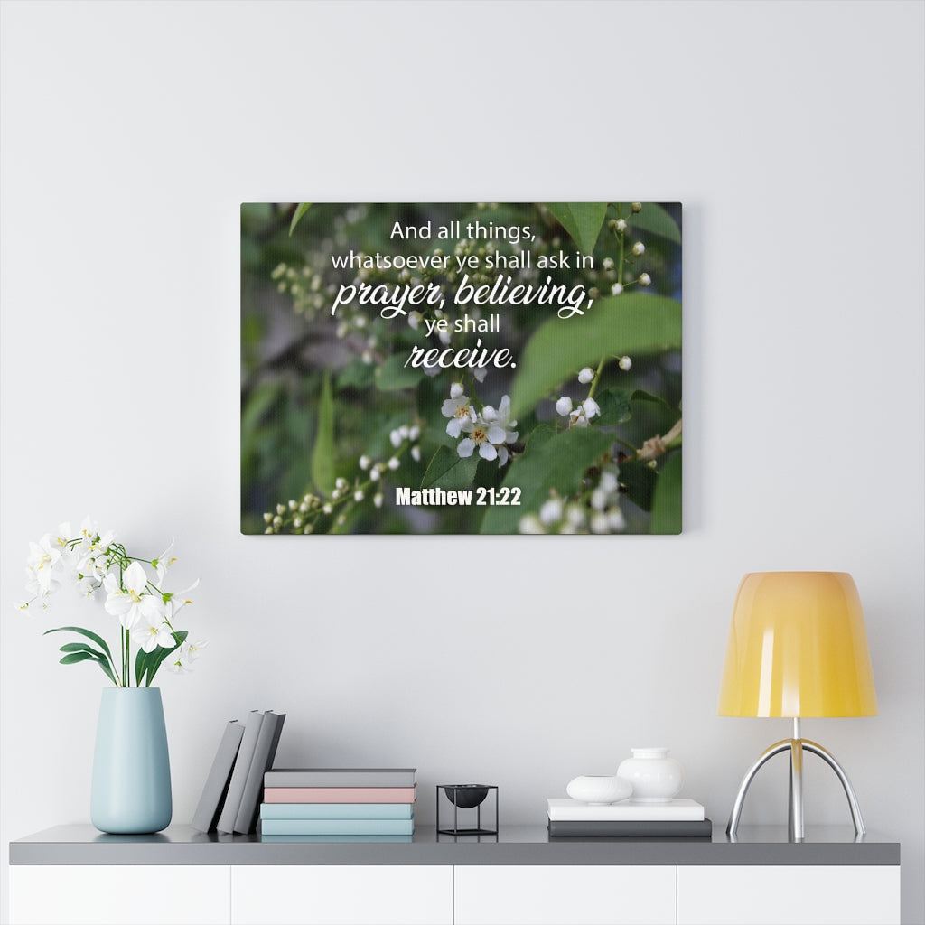 Scripture Walls All The Things Matthew 21:22 Christian Home Decor Bible Art Unframed-Express Your Love Gifts