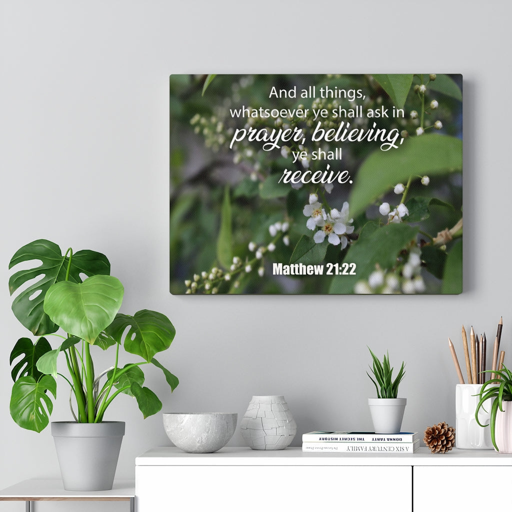 Scripture Walls All The Things Matthew 21:22 Christian Home Decor Bible Art Unframed-Express Your Love Gifts