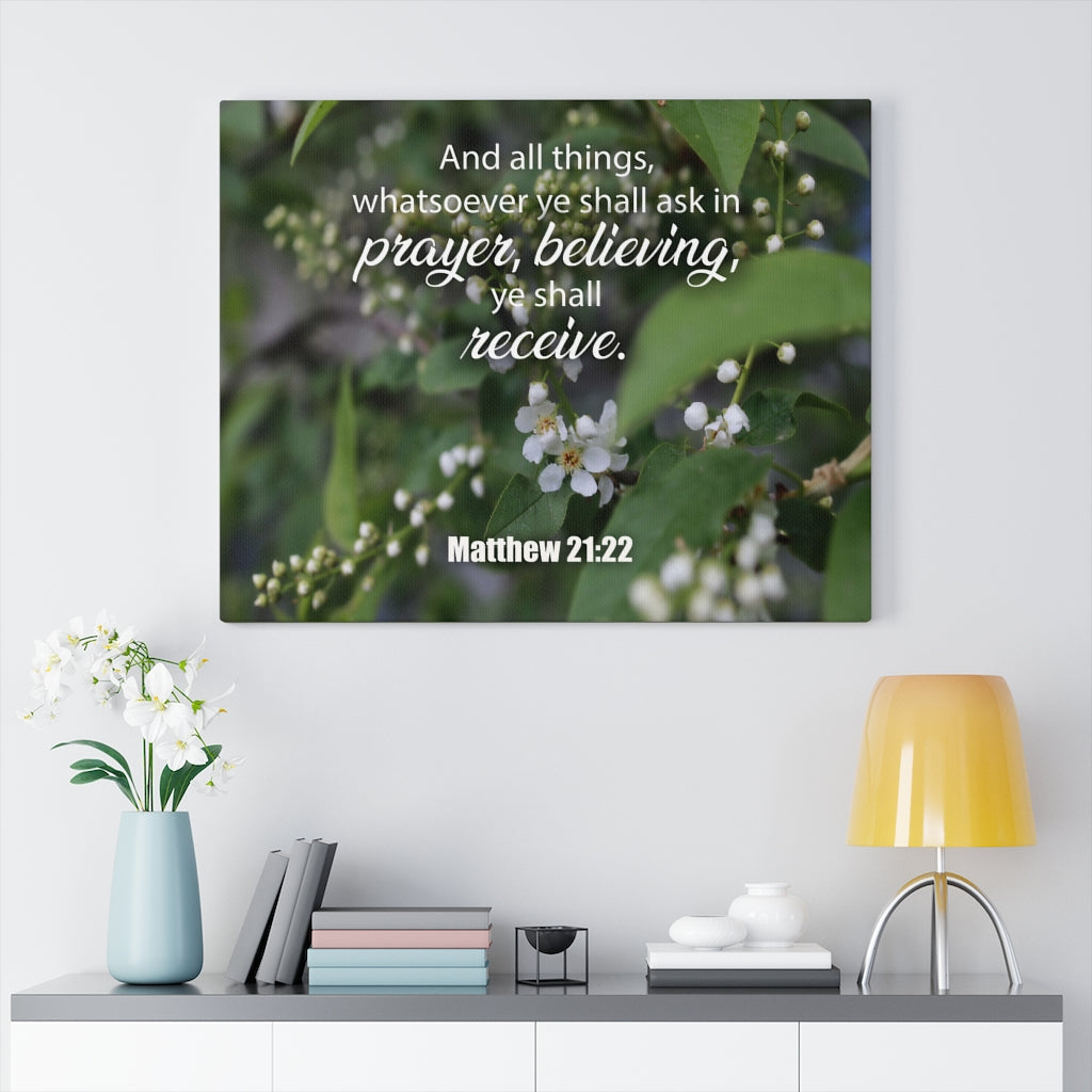 Scripture Walls All The Things Matthew 21:22 Christian Home Decor Bible Art Unframed-Express Your Love Gifts