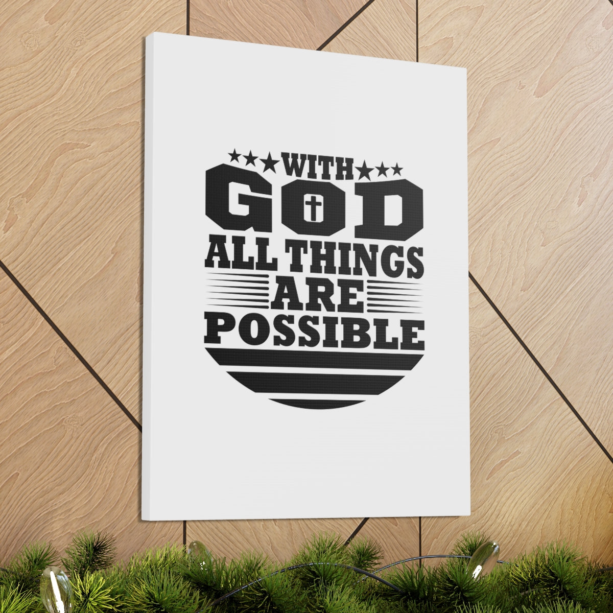 Scripture Walls All Things Are Possible Genesis 18:14 Christian Wall Art Bible Verse Print Ready to Hang Unframed-Express Your Love Gifts