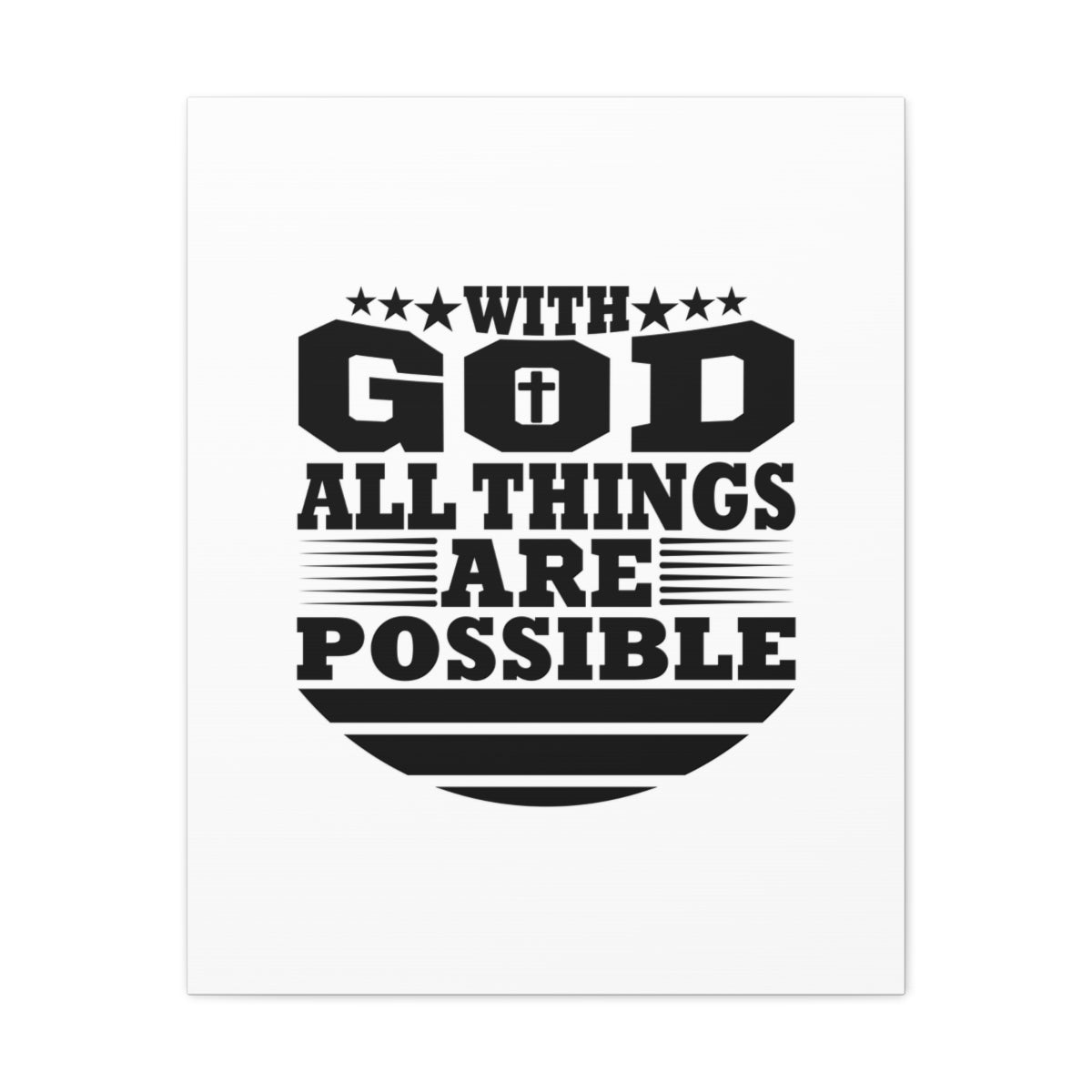 Scripture Walls All Things Are Possible Genesis 18:14 Christian Wall Art Bible Verse Print Ready to Hang Unframed-Express Your Love Gifts