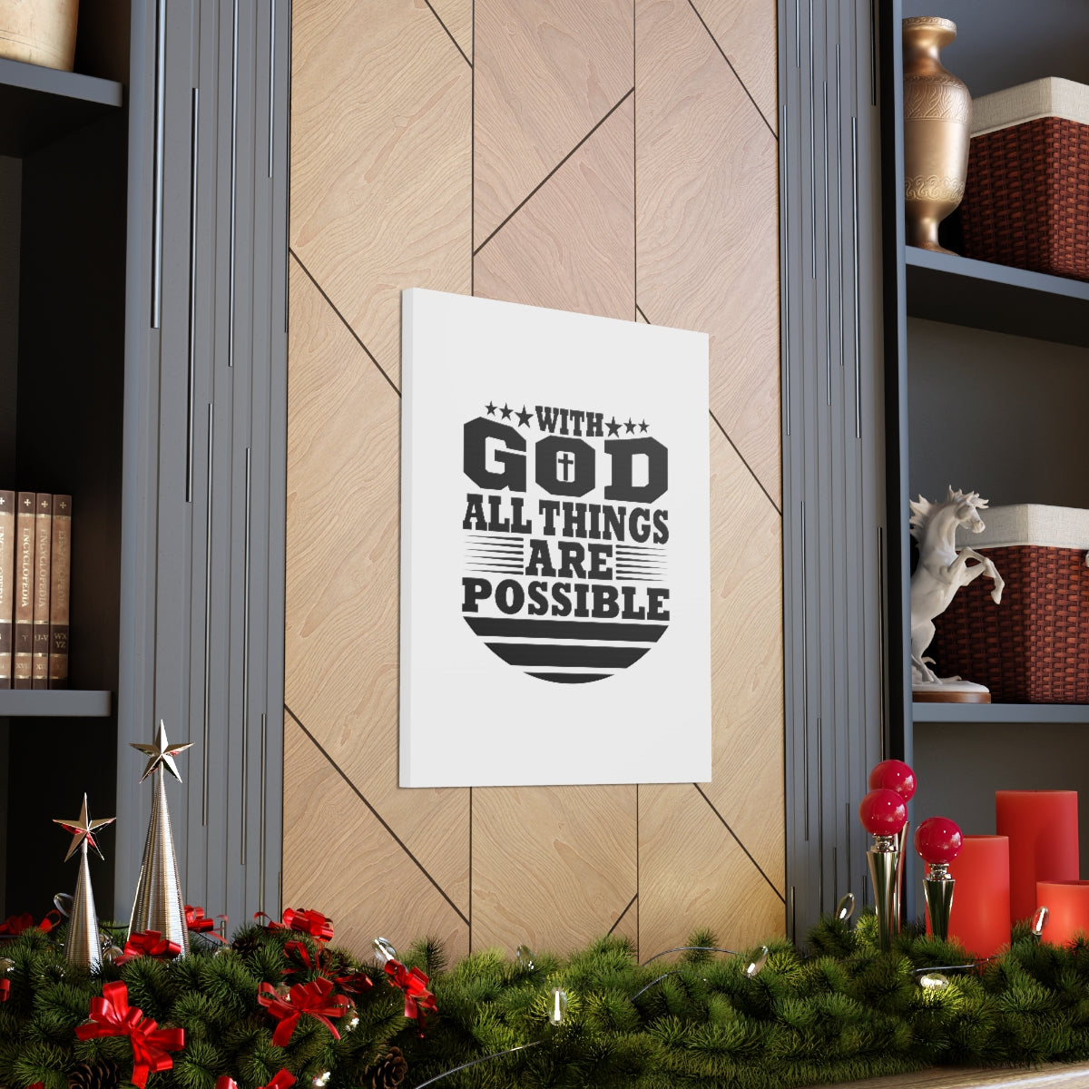 Scripture Walls All Things Are Possible Genesis 18:14 Christian Wall Art Bible Verse Print Ready to Hang Unframed-Express Your Love Gifts