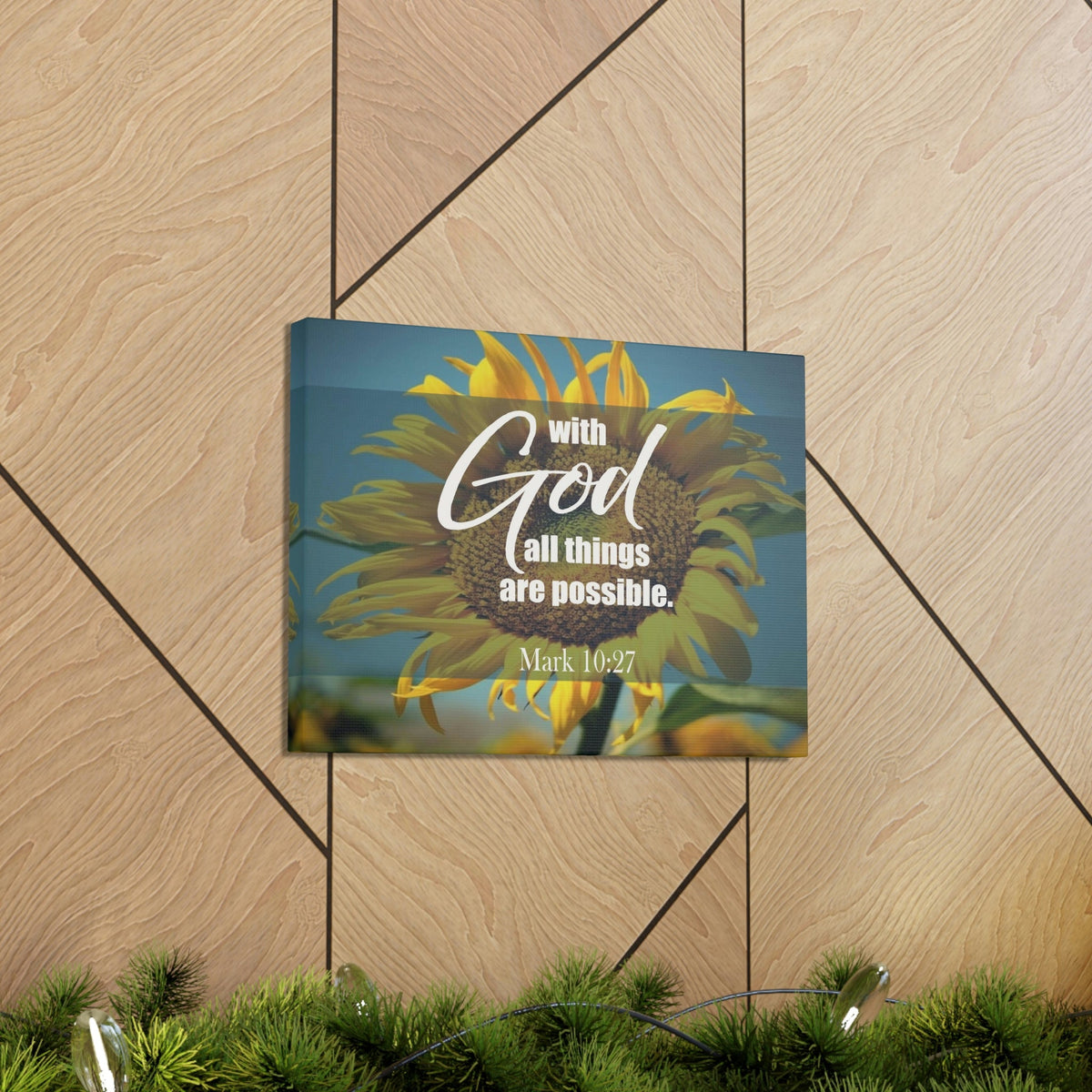 Scripture Walls All Things Are Possible Mark 10:27 Bible Verse Canvas Christian Wall Art Ready to Hang Unframed-Express Your Love Gifts