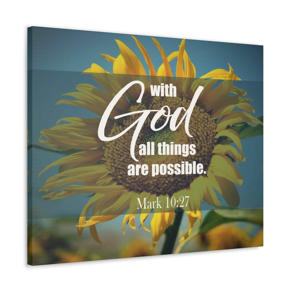 Scripture Walls All Things Are Possible Mark 10:27 Bible Verse Canvas Christian Wall Art Ready to Hang Unframed-Express Your Love Gifts
